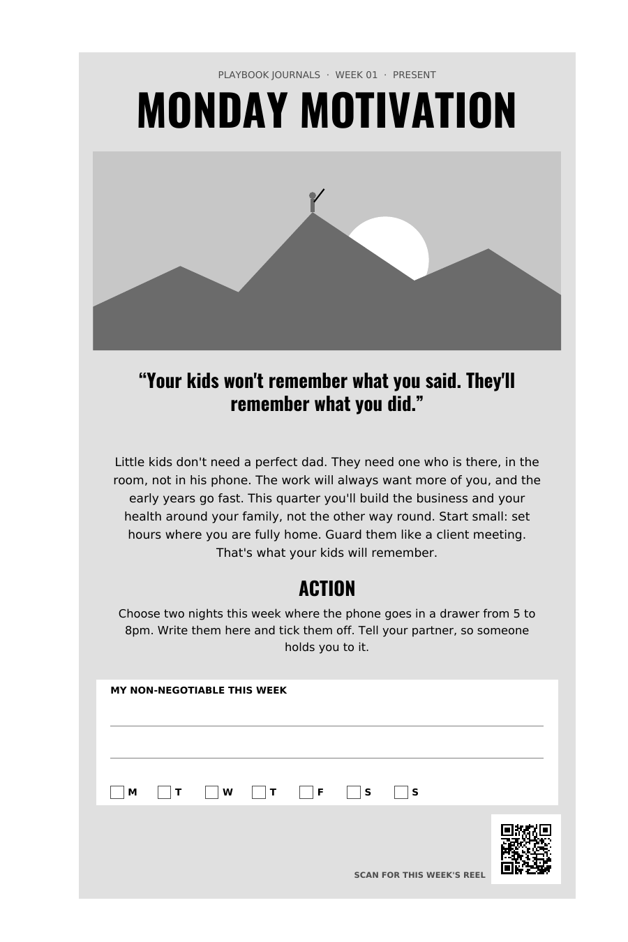 Inside a Playbook: daily page